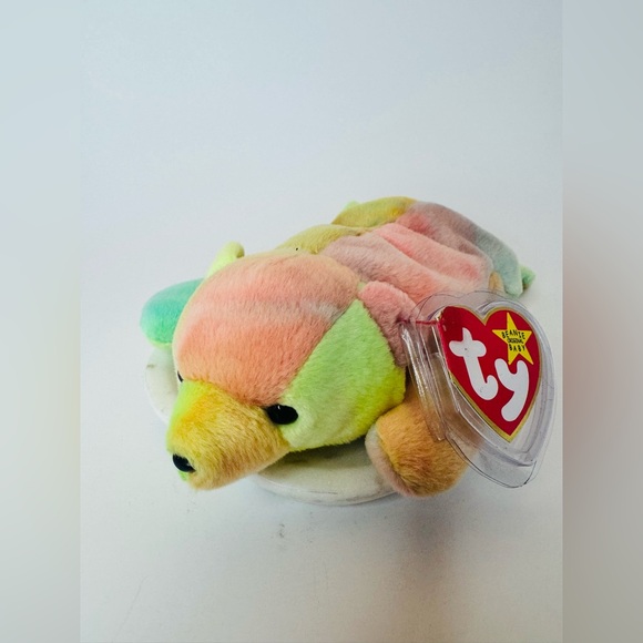 🌈 TY Vintage Beanie Baby “Sammy” 1998 Pastel Rainbow Bear Plush - Picture 2 of 5